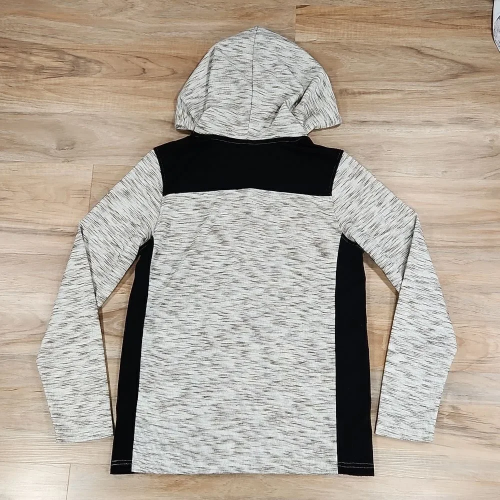 🧡Surplus Olive & White Variegated Long Sleeve Hoodie Large